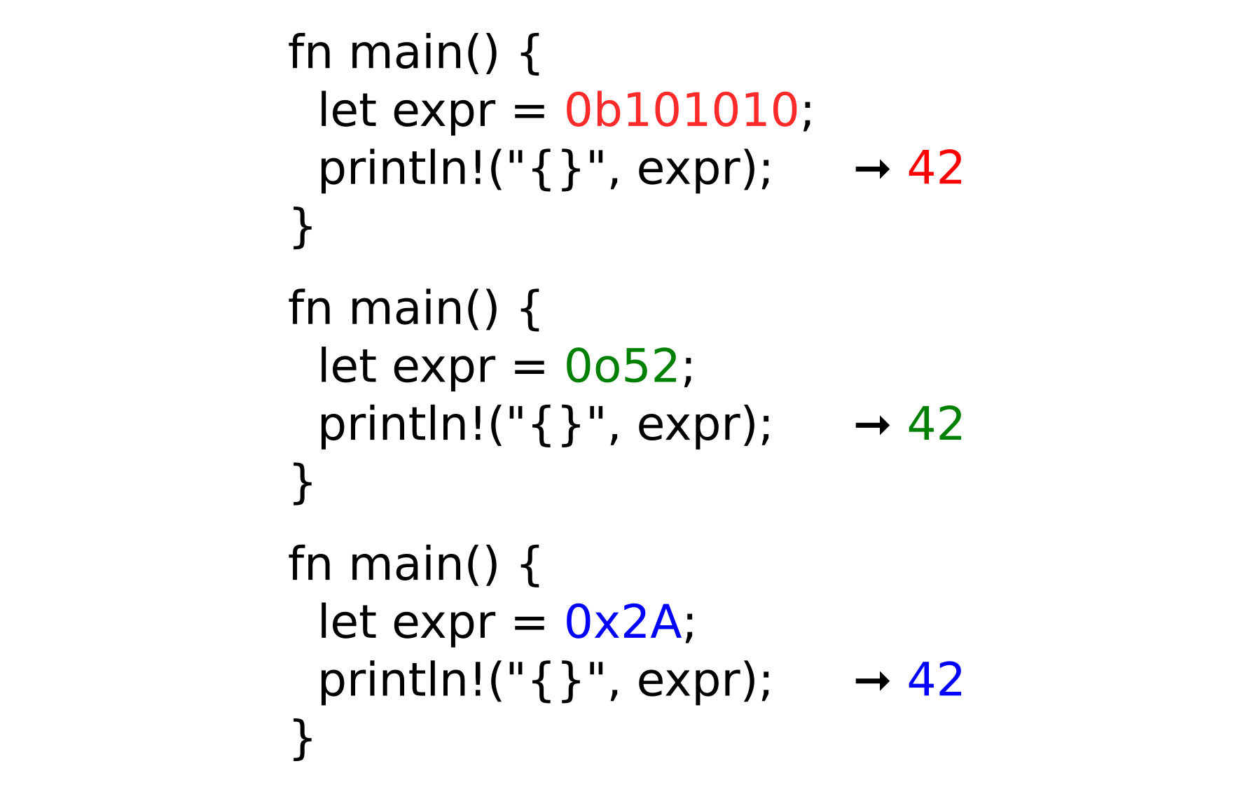 Rust number literals